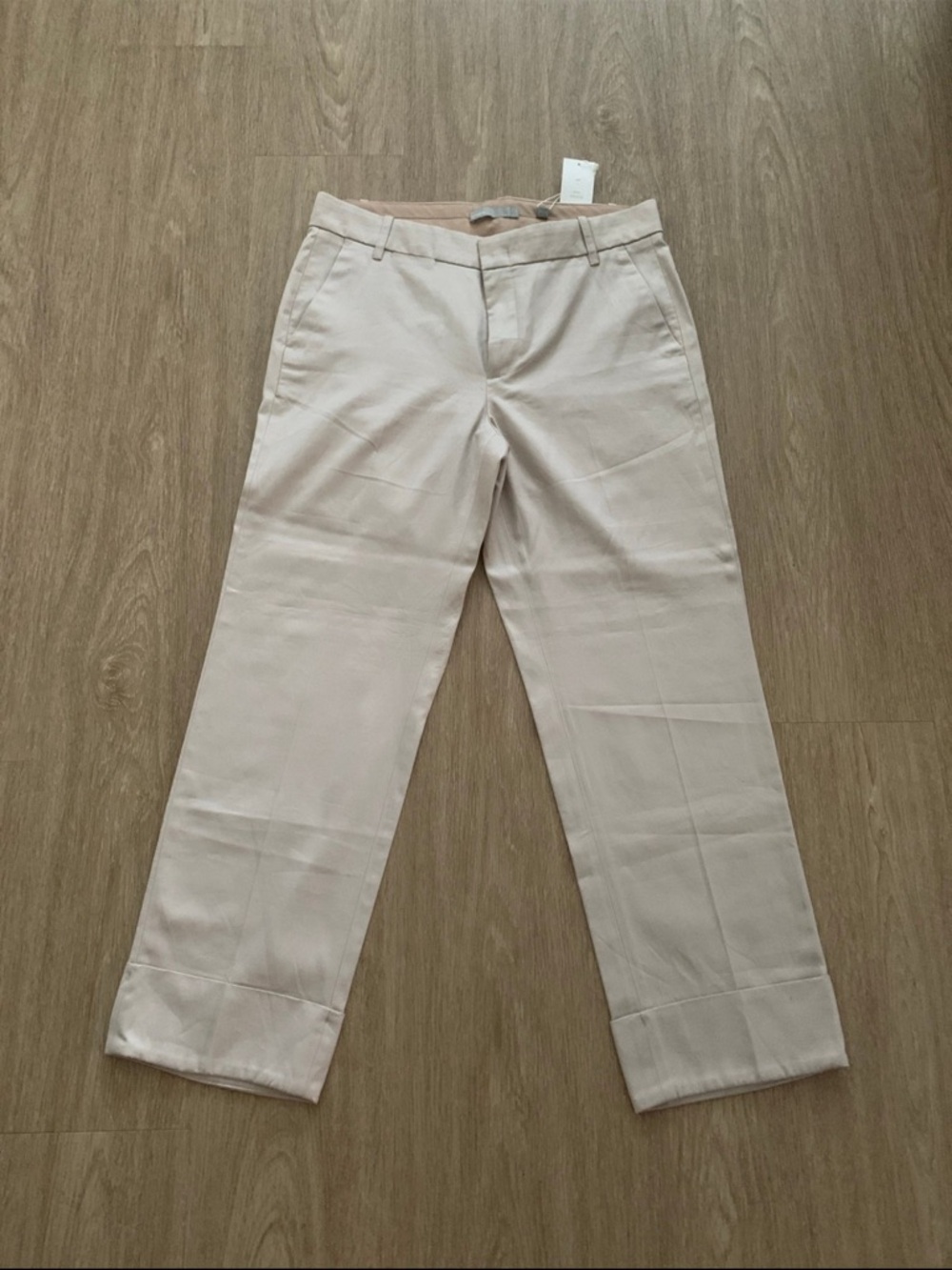 Vince Women's Straight-Leg Trousers in Light Beige